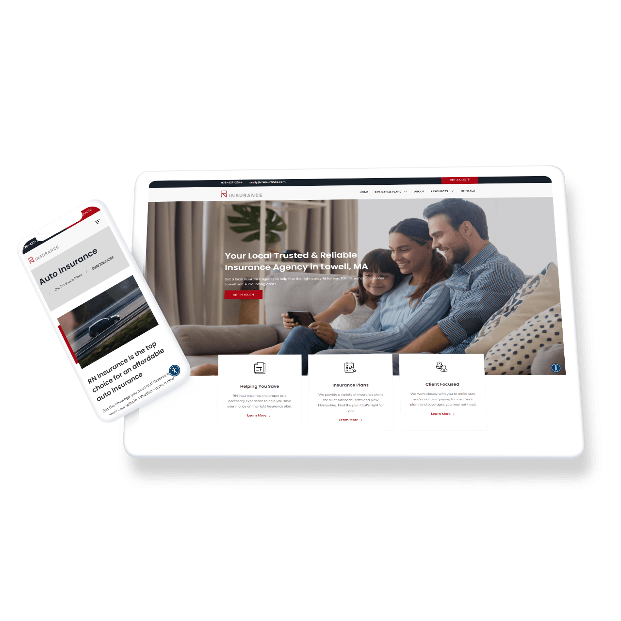 RN Insurance web design