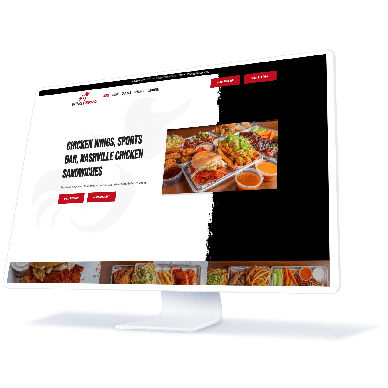 Wing Ferno home page web design