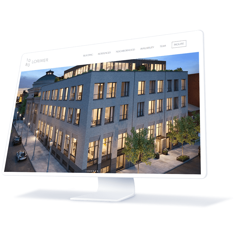 home page design for 1080 Lorimer