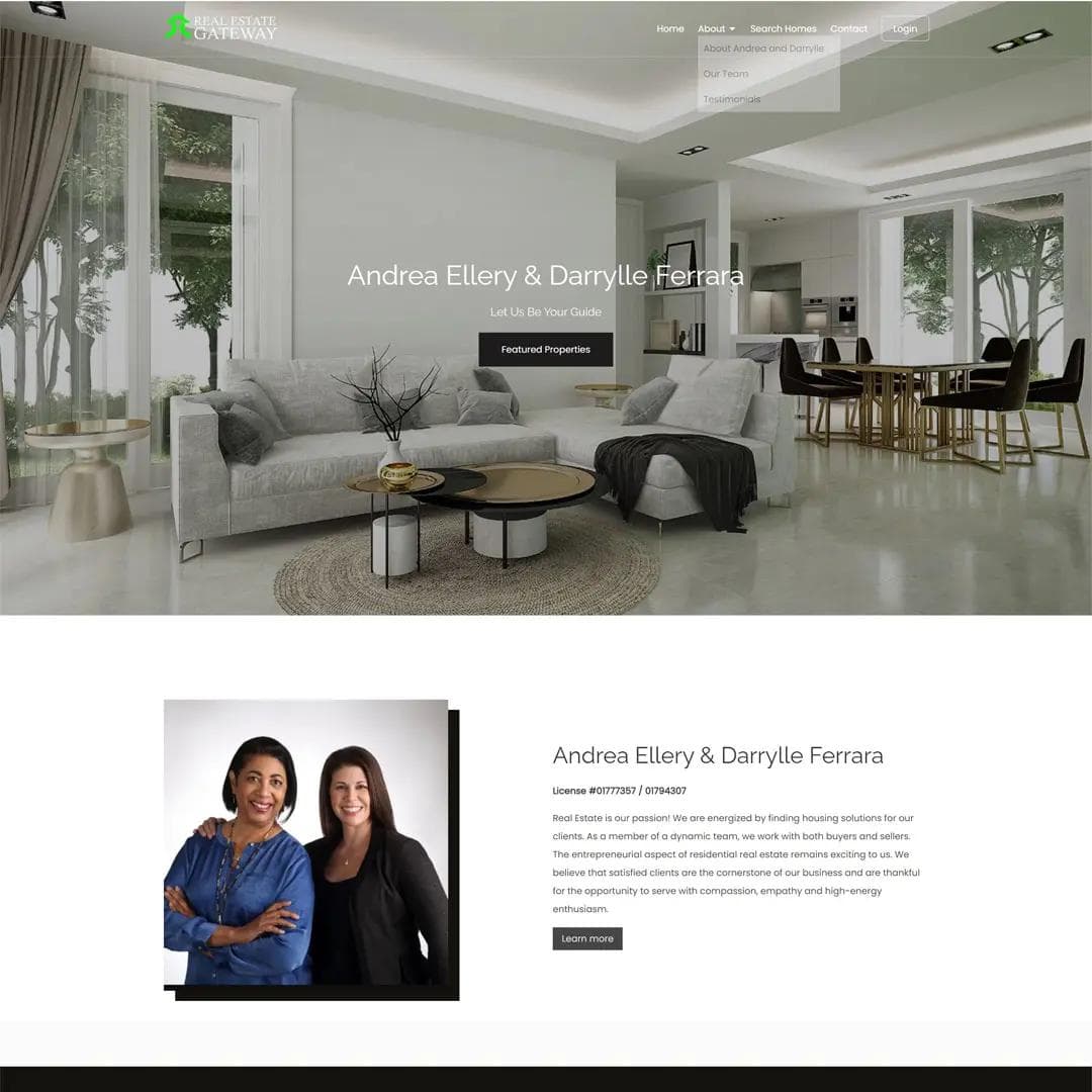 Real Estate Gateway web design