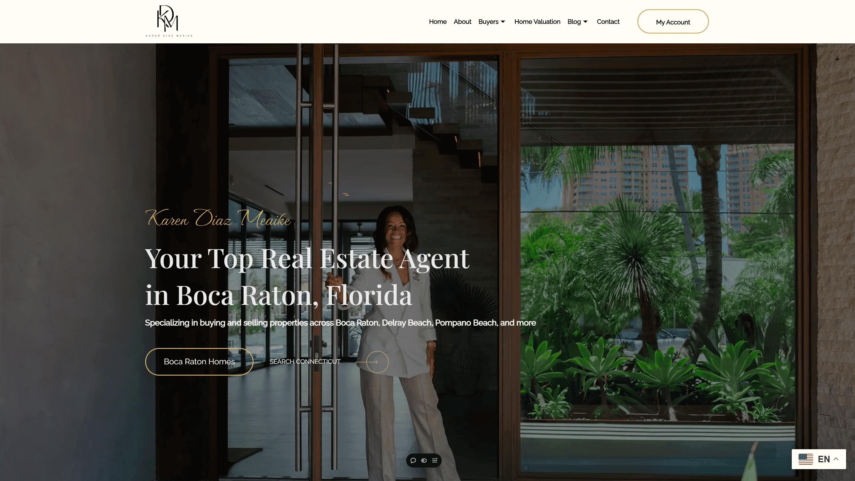 Website design for real estate agent Karen Diaz Meaike, built by Hungry Ram