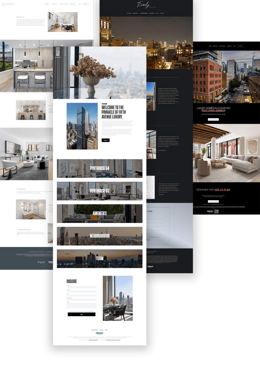 SERHANT. New Development web designs